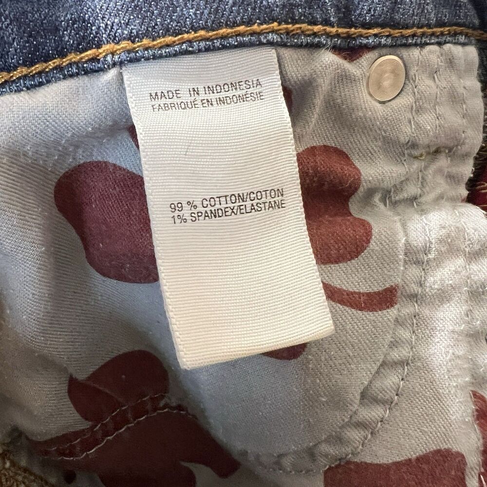 Lucky Brand Women's Bermuda Denim Shorts Raw Hem Medium Wash Stretch Size 6 / 28 - Picture 9 of 13